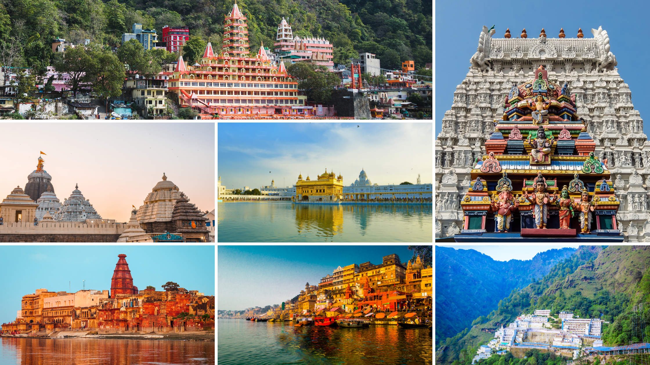 Four Spiritual Destinations in India